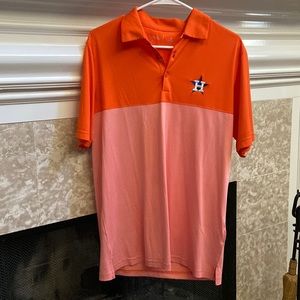 Astros Embroidery Collar Shirt